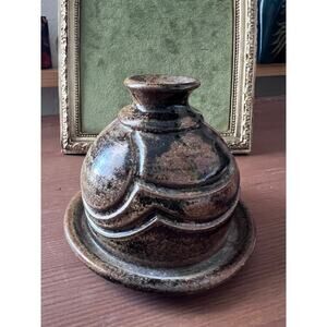 Vintage 1982 Carol Wittmer Studio Pottery – Signed Incense Burner or Vase 4”